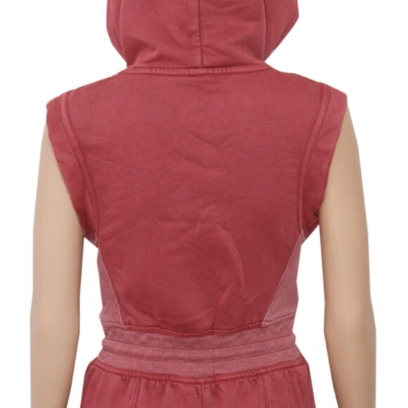 Free People FP Movement Making It Jumpsuit Sleeveless Hoodie Red S - Picture 9 of 9